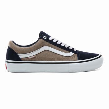 Damske Tenisky Vans Twill Old Skool Pro Modre VA30VCUNF